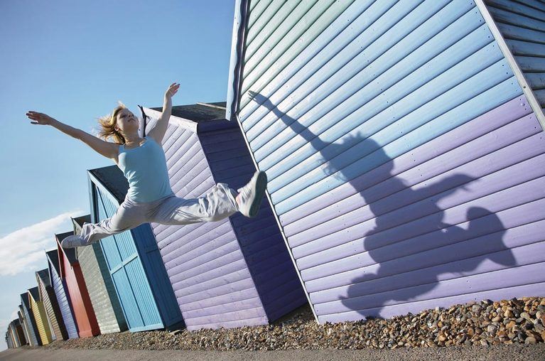 Dancing by Beach Huts Herne Bay